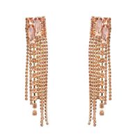 1 Pair Fashion Tassel Alloy Inlay Artificial Rhinestones Women's Drop Earrings sku image 3