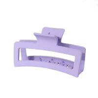 Solid Color Frosted Rectangular Ps Material Hair Clip sku image 131