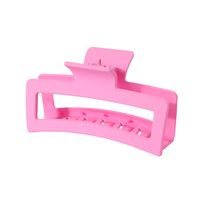 Solid Color Frosted Rectangular Ps Material Hair Clip sku image 135