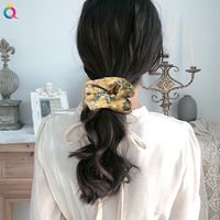 موضة الأزهار ديتسي قماش ربطة شعر 1 قطعة main image 5
