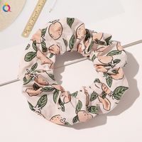 Pastoral Fruit Cloth Printing Pleated Hair Tie 1 Piece sku image 3