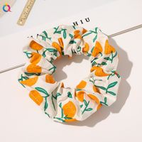 Pastoral Fruit Cloth Printing Pleated Hair Tie 1 Piece sku image 4