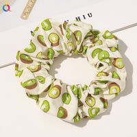 Pastoral Fruit Cloth Printing Pleated Hair Tie 1 Piece sku image 2