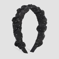 Simple Style Solid Color Artificial Gemstones Cloth Pleated Hair Band 1 Piece sku image 12