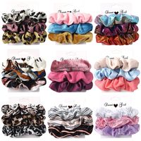 Women's Simple Style Round Dots Solid Color Leopard Cloth Pleated Hair Tie main image 4
