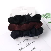 Women's Simple Style Round Dots Solid Color Leopard Cloth Pleated Hair Tie sku image 7