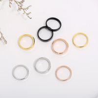 Fashion Solid Color Stainless Steel Polishing Rings 1 Piece main image 3