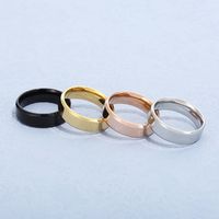 Fashion Solid Color Stainless Steel Polishing Rings 1 Piece main image 5