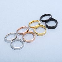 Fashion Solid Color Stainless Steel Polishing Rings 1 Piece main image 1