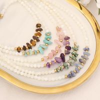Beach Geometric Stainless Steel Natural Stone Shell Beaded Necklace 1 Piece main image 8