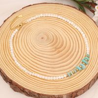 Beach Geometric Stainless Steel Natural Stone Shell Beaded Necklace 1 Piece main image 2