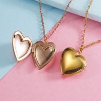 Fashion Heart Shape Stainless Steel Plating Pendant Necklace 1 Piece main image 4