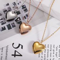 Fashion Heart Shape Stainless Steel Plating Pendant Necklace 1 Piece main image 6