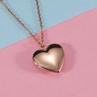 Fashion Heart Shape Stainless Steel Plating Pendant Necklace 1 Piece main image 3