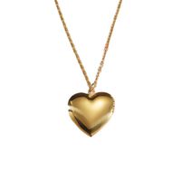 Fashion Heart Shape Stainless Steel Plating Pendant Necklace 1 Piece main image 2