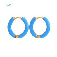Fashion Round Stainless Steel Plating Earrings 1 Pair sku image 3