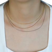 Fashion Solid Color Stainless Steel Plating Necklace main image 5