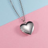 Fashion Heart Shape Stainless Steel Plating Pendant Necklace 1 Piece sku image 1