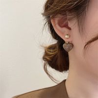1 Pair Fashion Heart Shape Alloy Women's Drop Earrings main image 4