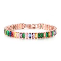 Fashion Geometric Copper Inlay Zircon Bracelets 1 Piece sku image 20