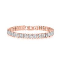 Fashion Geometric Copper Inlay Zircon Bracelets 1 Piece sku image 10