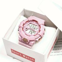 Fashion Round Buckle Electronic Women's Watches main image 4