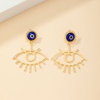 1 Pair Fashion Devil's Eye Eye Alloy Enamel Plating Women's Drop Earrings main image 5