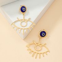 1 Pair Fashion Devil's Eye Eye Alloy Enamel Plating Women's Drop Earrings main image 4