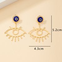 1 Pair Fashion Devil's Eye Eye Alloy Enamel Plating Women's Drop Earrings main image 7