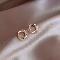 Sweet Square Heart Shape Bow Knot Imitation Pearl Alloy Rhinestone Inlay Opal Women's Earrings 1 Pair sku image 8
