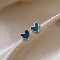 Sweet Square Heart Shape Bow Knot Imitation Pearl Alloy Rhinestone Inlay Opal Women's Earrings 1 Pair sku image 2