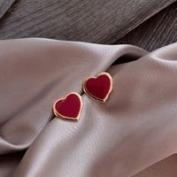 Sweet Square Heart Shape Bow Knot Imitation Pearl Alloy Rhinestone Inlay Opal Women's Earrings 1 Pair sku image 9