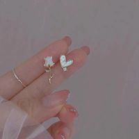 Sweet Water Droplets Heart Shape Flower Imitation Pearl Alloy Inlay Artificial Gemstones Women's Earrings 1 Pair sku image 3
