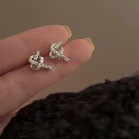 Sweet Water Droplets Heart Shape Flower Imitation Pearl Alloy Inlay Artificial Gemstones Women's Earrings 1 Pair sku image 6