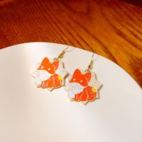Cute Rabbit Moon Heart Shape Alloy Enamel Women's Drop Earrings 1 Pair sku image 5