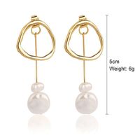 Fashion Oval Heart Shape Pearl Metal Rhinestones Earrings 1 Pair sku image 10