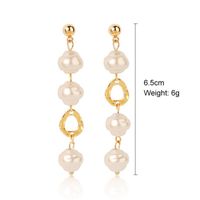 Fashion Oval Heart Shape Pearl Metal Rhinestones Earrings 1 Pair sku image 17