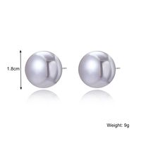 Fashion Oval Heart Shape Pearl Metal Rhinestones Earrings 1 Pair sku image 15
