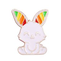 Fashion Rabbit Fox Frog Alloy Stoving Varnish Unisex Brooches sku image 4