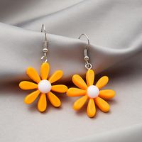 Sweet Flower Alloy Resin Women's Drop Earrings 1 Pair sku image 2