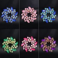 Estilo Coreano Flor Aleación Enchapado Diamantes De Imitación Mujeres Broches main image 5