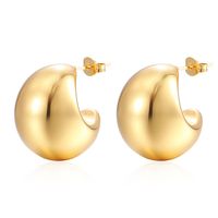 1 Paar Mode Einfarbig Überzug Titan Stahl Ohrringe sku image 70