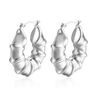 Simple Style Round Stainless Steel Plating Earrings 1 Pair sku image 2