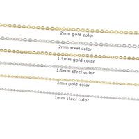 Simple Style Solid Color Titanium Steel Necklace main image 4