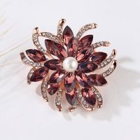 Fashion Flamingo Butterfly Shell Alloy Inlay Artificial Diamond Women's Brooches sku image 32