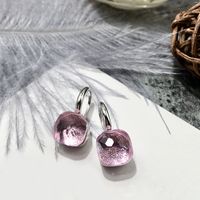 1 Pair Vacation Square Plating Inlay Copper Artificial Crystal Earrings sku image 4