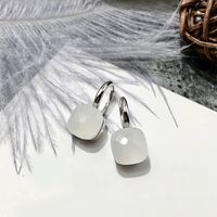 1 Pair Vacation Square Plating Inlay Copper Artificial Crystal Earrings sku image 5