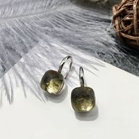 1 Pair Vacation Square Plating Inlay Copper Artificial Crystal Earrings sku image 86