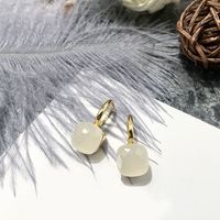 1 Pair Vacation Square Plating Inlay Copper Artificial Crystal Earrings sku image 27
