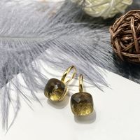 Sweet Solid Color Copper Plating Inlay Zircon Ear Hook 1 Pair sku image 14